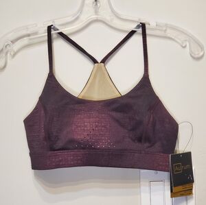 53. NWT - Aurum - Burgundy Textured Sports Bra - Size Small
